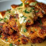 Crispy Parmesan Chicken with a Rich Garlic Sauce