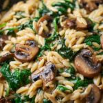 Garlic Butter Orzo with Mushrooms and Spinach