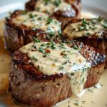 Steak with Haunted Bourbon Garlic Cream Sauce Recipe