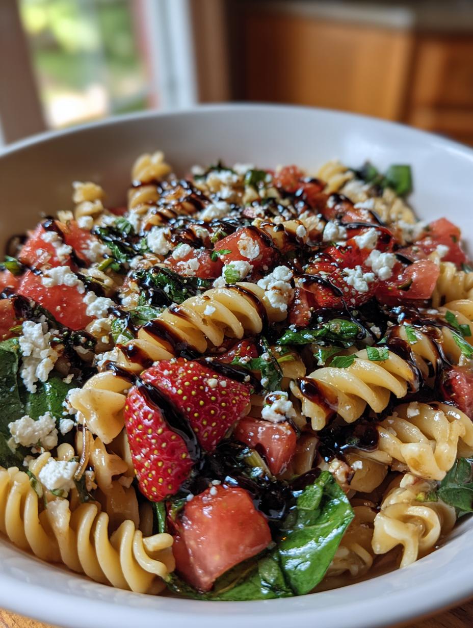 Strawberry Balsamic Pasta Salad - detail 1