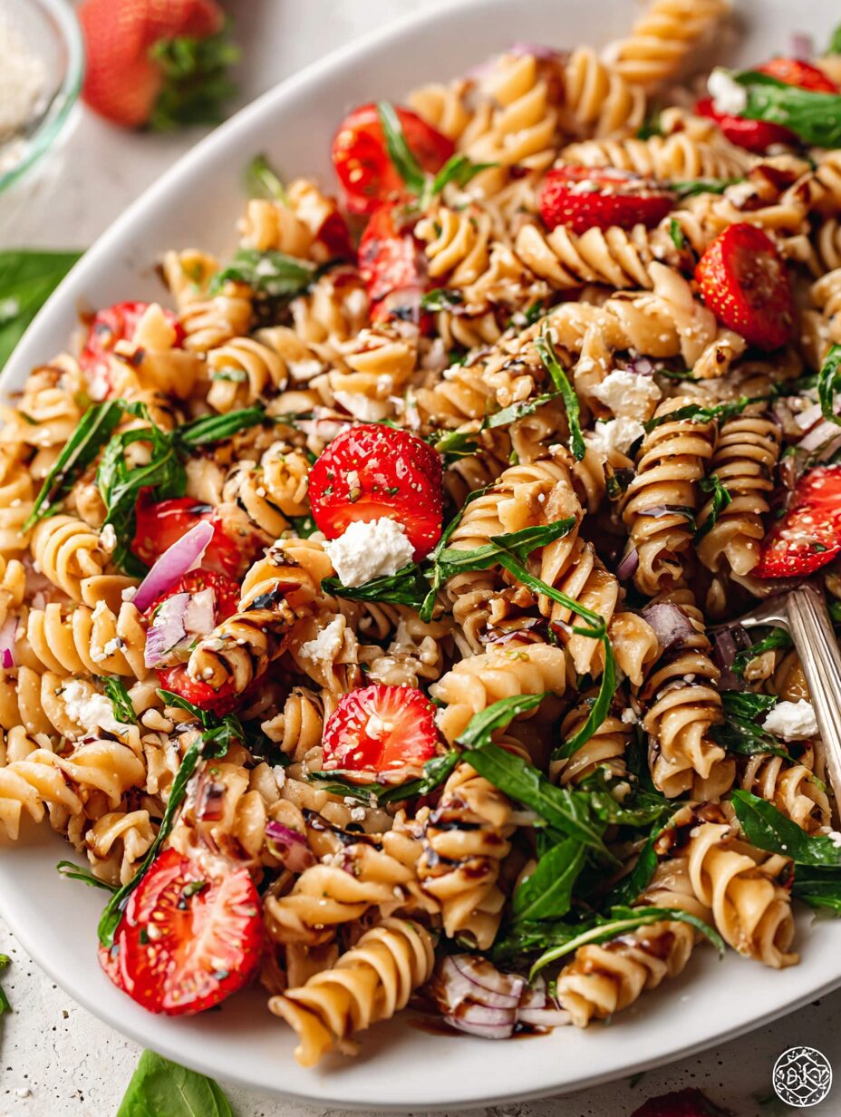 Strawberry Balsamic Pasta Salad