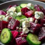 Beet Salad with Feta, Cucumbers, and Dill