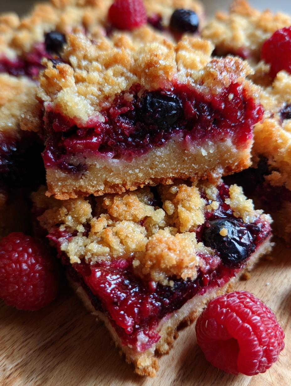 Berry Crumble Bars - detail 1