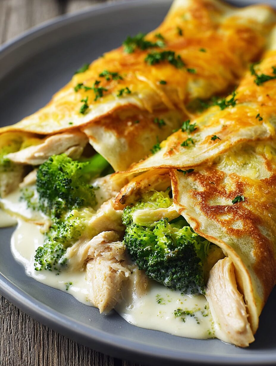 Cheesy Chicken Broccoli Crepes: A Delightful Recipe!