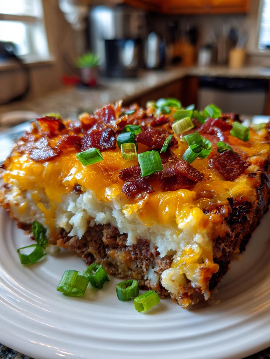 Cheesy Loaded Meatloaf Casserole - detail 1