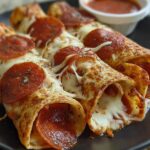 Cheesy Pepperoni Pizza Roll-Ups with Low-Carb Tortillas