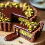 Chocolate Pistachio Tart with Ganache
