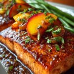 Delicious Bourbon Peach Salmon