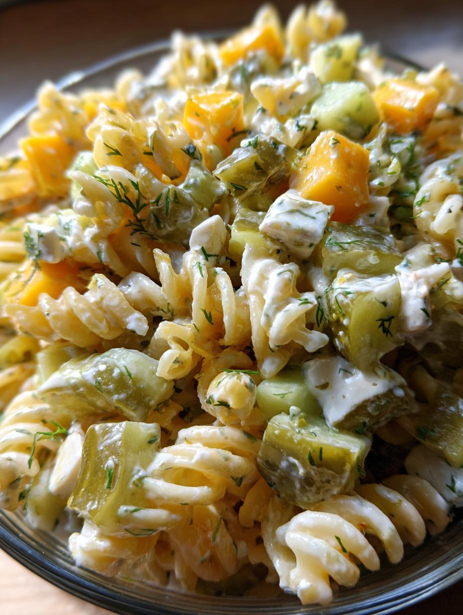 Dill Pickle Pasta Salad - detail 1