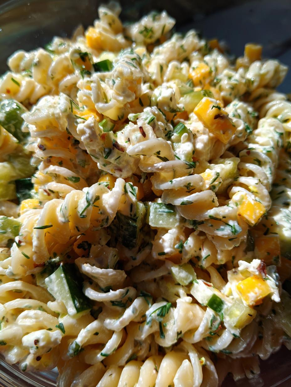 Dill Pickle Pasta Salad - detail 2