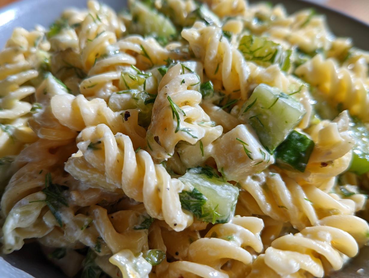Dill Pickle Pasta Salad