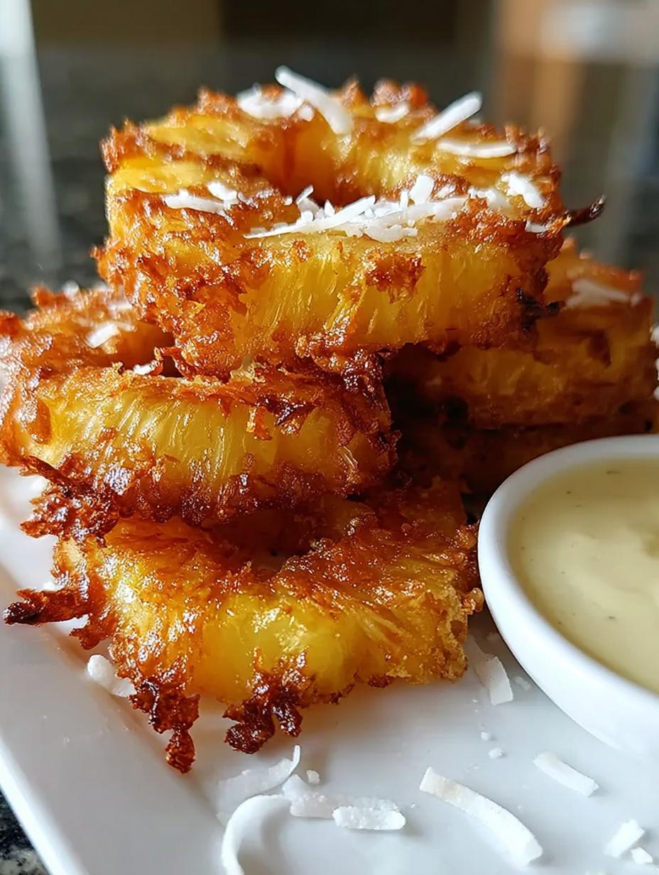 Fried Pineapple with Coconut Crust – Tropical Delight - detail 1