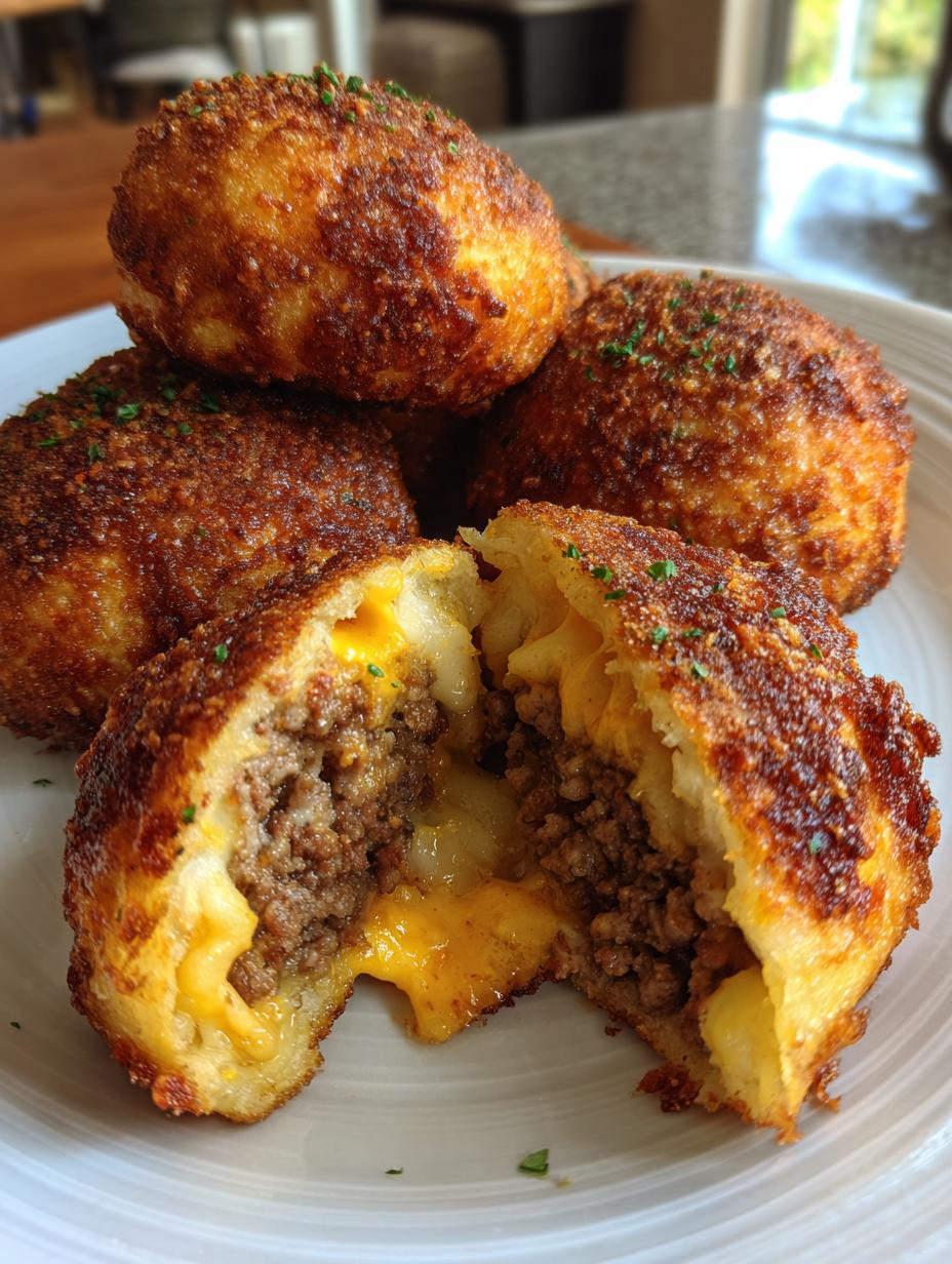 Garlic Parmesan Cheeseburger Bombs - detail 1