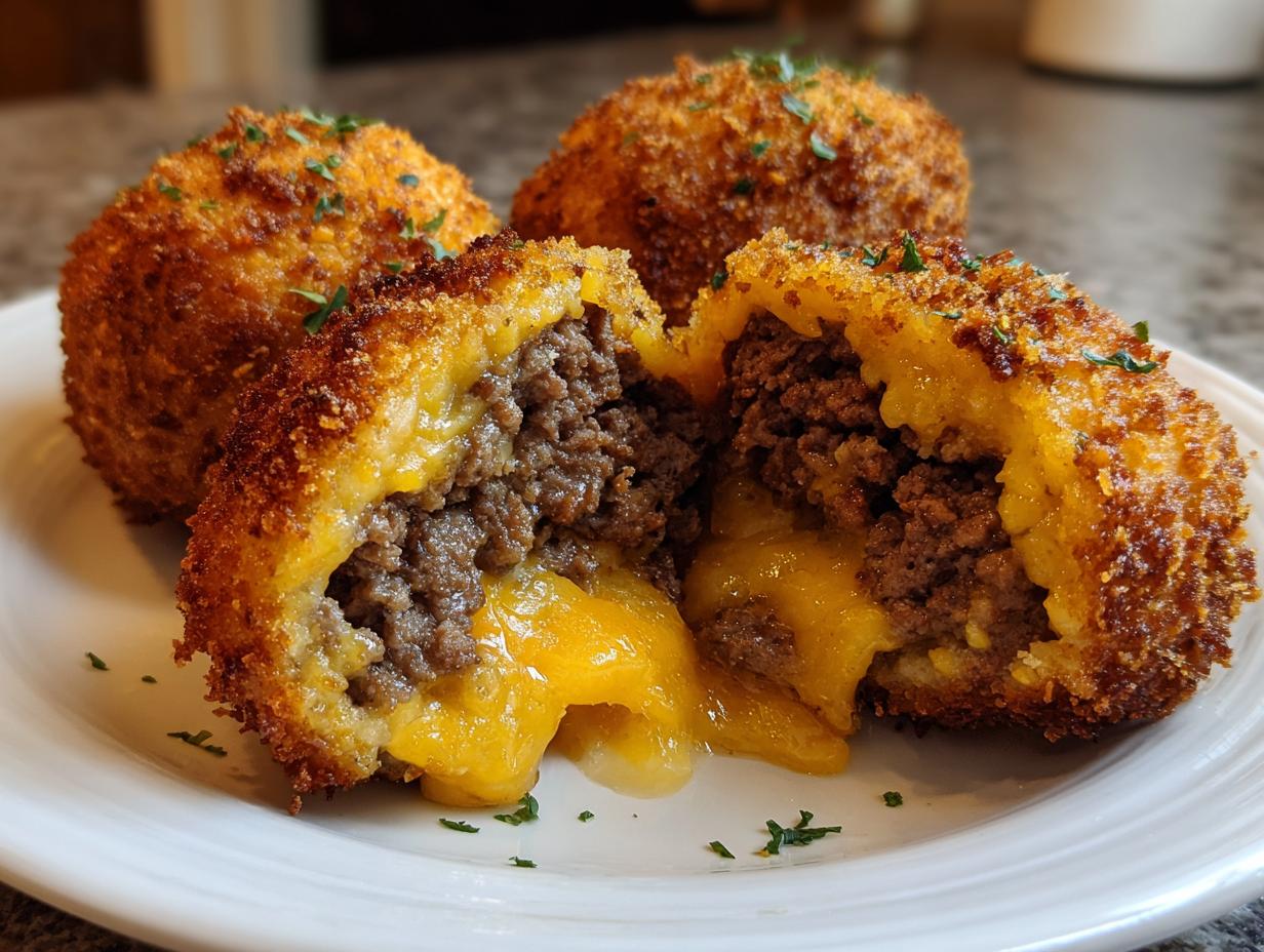 Garlic Parmesan Cheeseburger Bombs