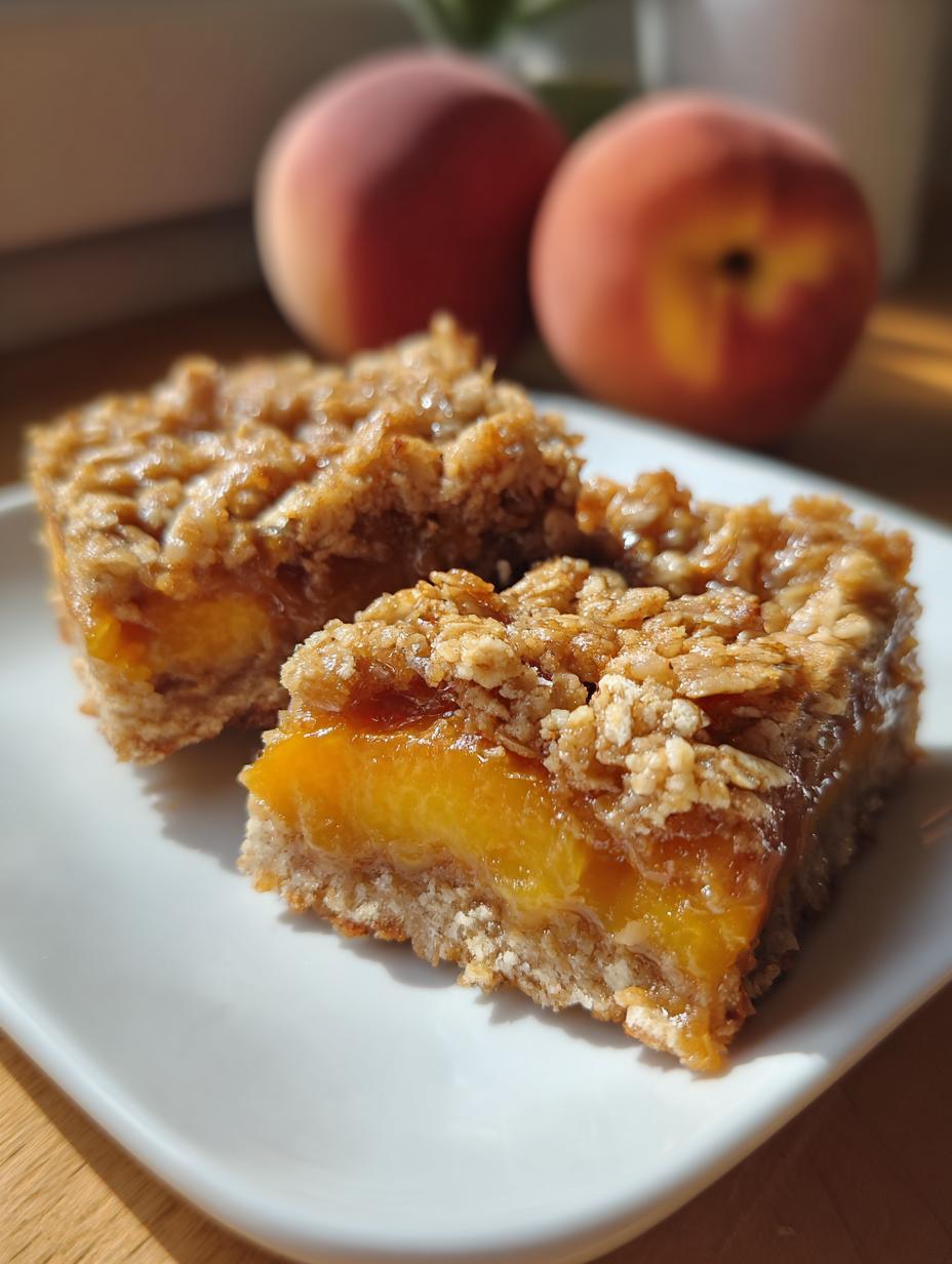 Heavenly Summer Peach Bars - detail 2