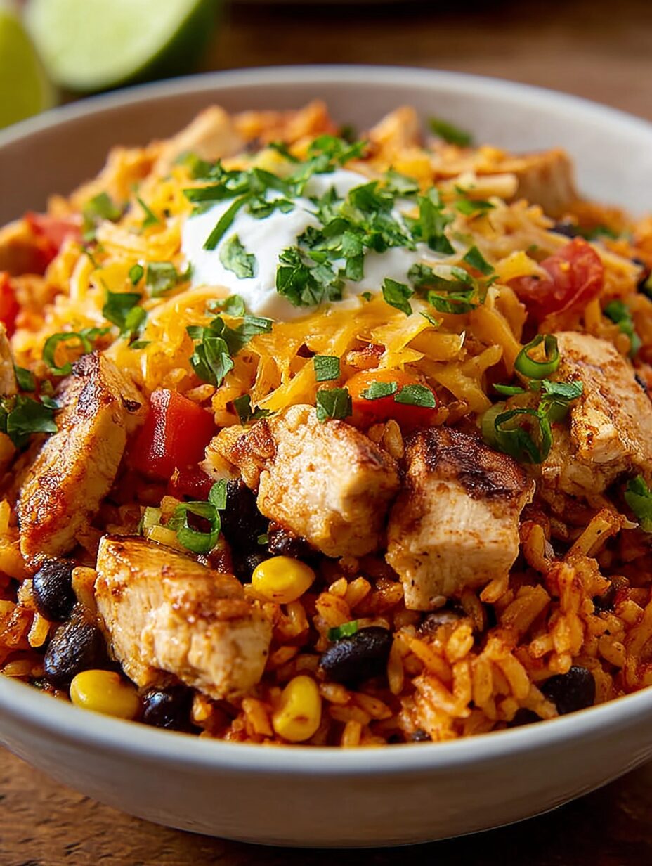 Instant Pot Weeknight Chicken and Rice Burrito Bowls Recipe is a quick and tasty meal!