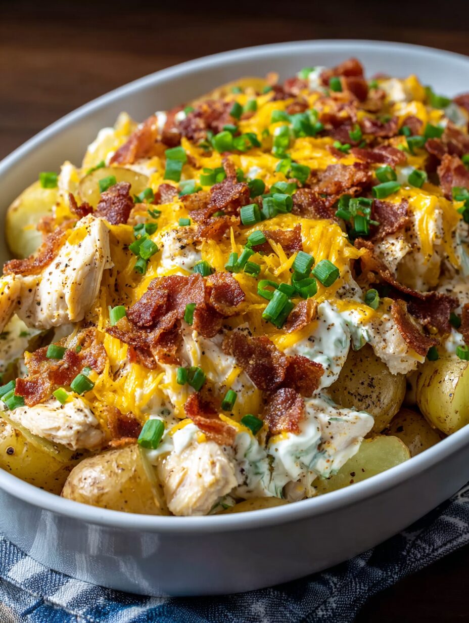 Loaded Potato Ranch Chicken Casserole Recipe: Deliciously Easy!