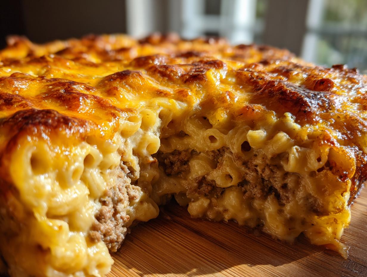 Mac and Cheese Meatloaf Casserole