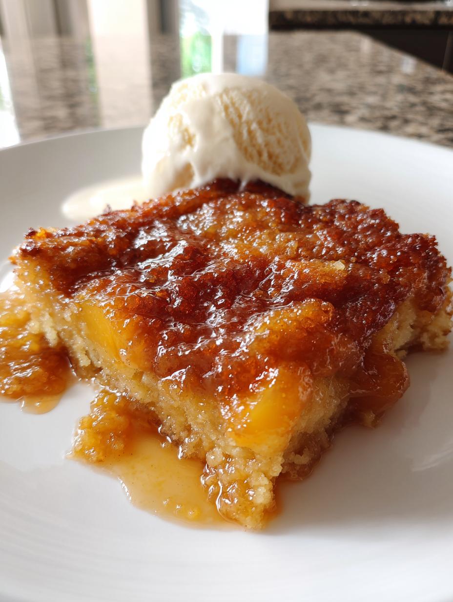 Peach Dump Cake - detail 1