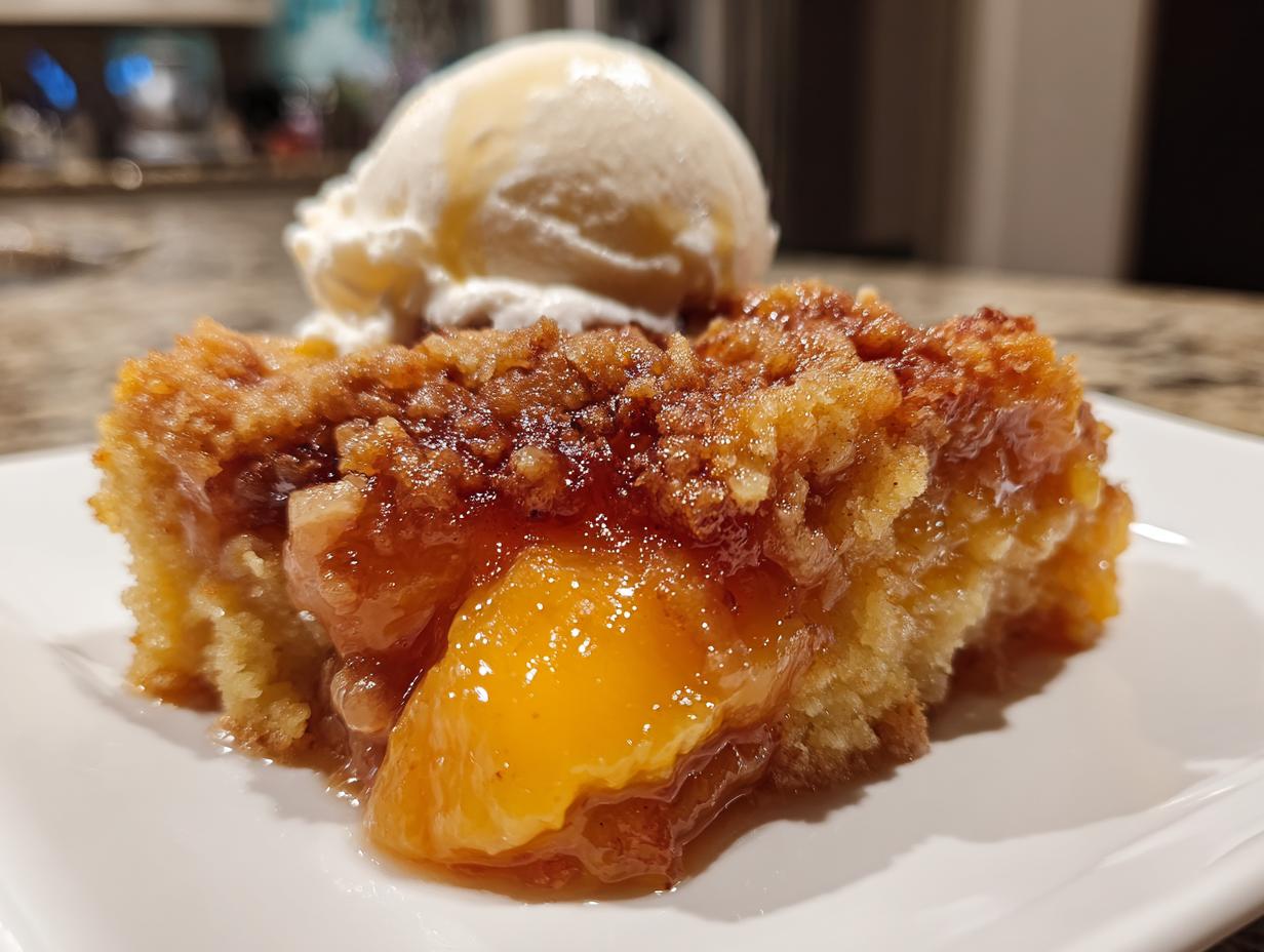 Peach Dump Cake