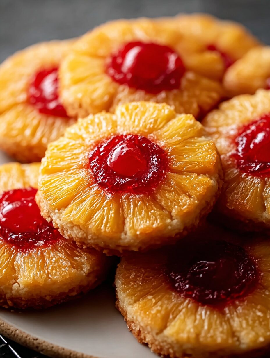 Pineapple Upside-Down Cookies