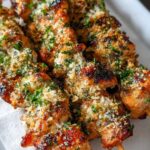 Ranch Garlic Parmesan Chicken Skewers