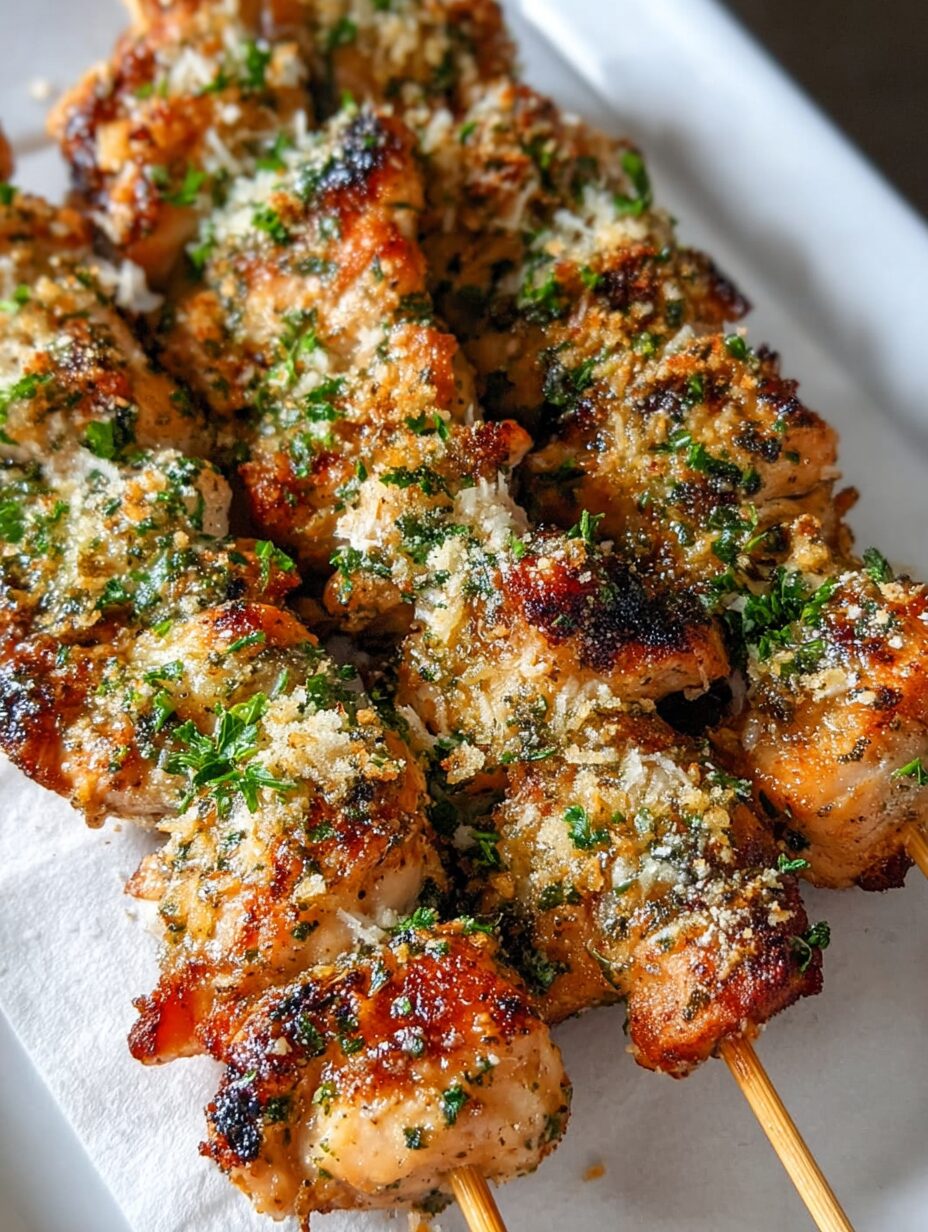 Ranch Garlic Parmesan Chicken Skewers: A Tasty Delight!