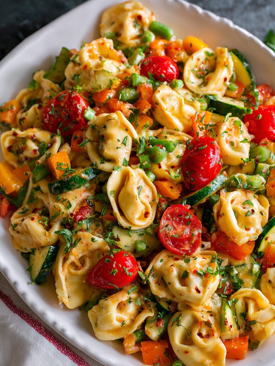 Cheese Tortellini with Summer Veggies