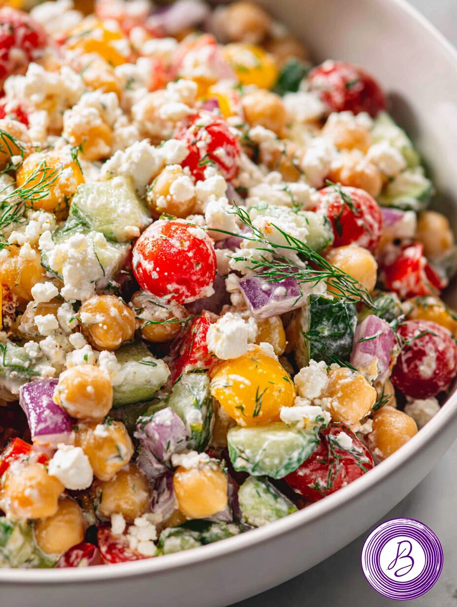 Creamy Mediterranean Chickpea Salad that Everyone Loves!