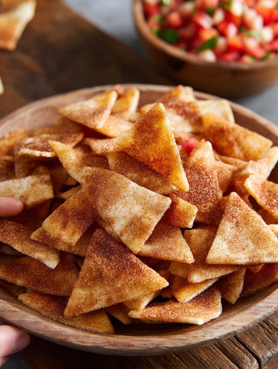 Cinnamon Sugar Tortilla Chips (Oven Baked) You’ll Love!