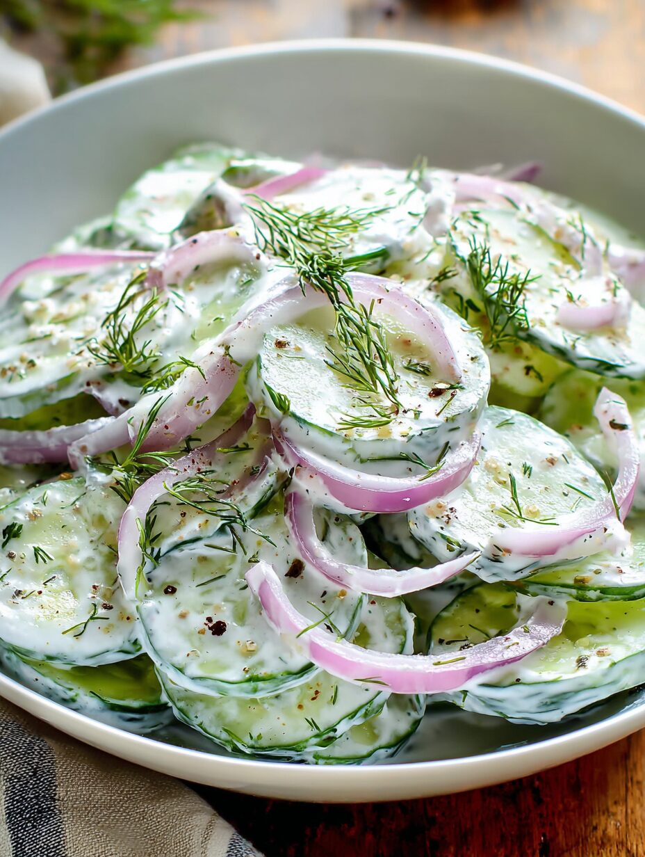 Creamy Cucumber Salad: A Refreshing Summer Delight!