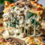 Creamy Spinach & Mushroom Lasagna