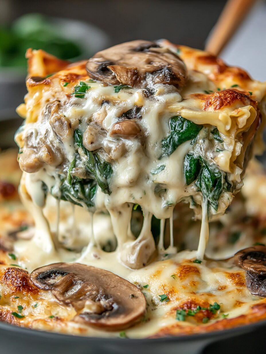 Creamy Spinach & Mushroom Lasagna: A Comfort Food Delight