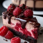 Dark Chocolate Raspberry Cheesecake Made Easy