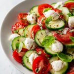 Fresh Cucumber Caprese Salad