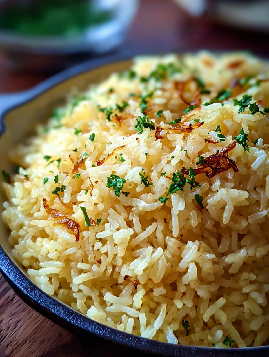 Rich and Savory Golden Onion Butter Rice: A Delightful Recipe!