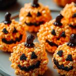 Spooktacular Jack-O’-Lantern Popcorn Balls