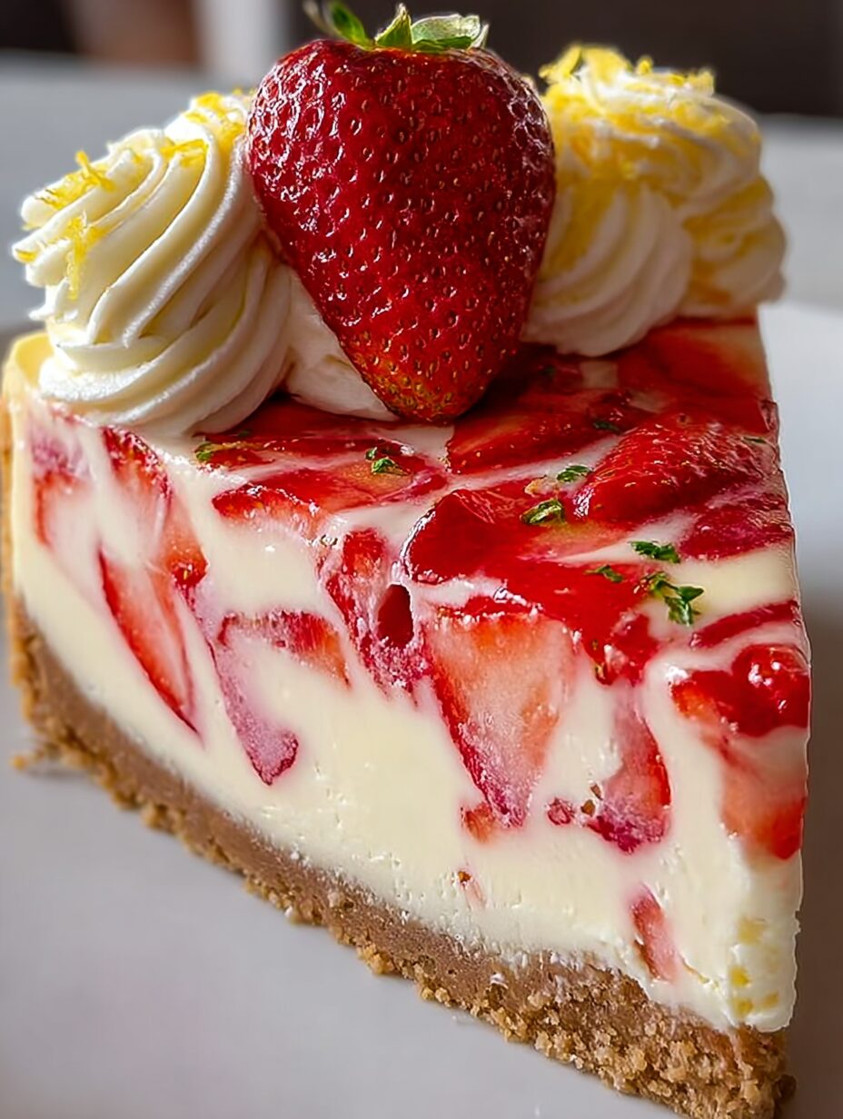 Strawberry Lemon Cheesecake