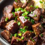 Tender Crockpot Steak Bites with Garlic Butter