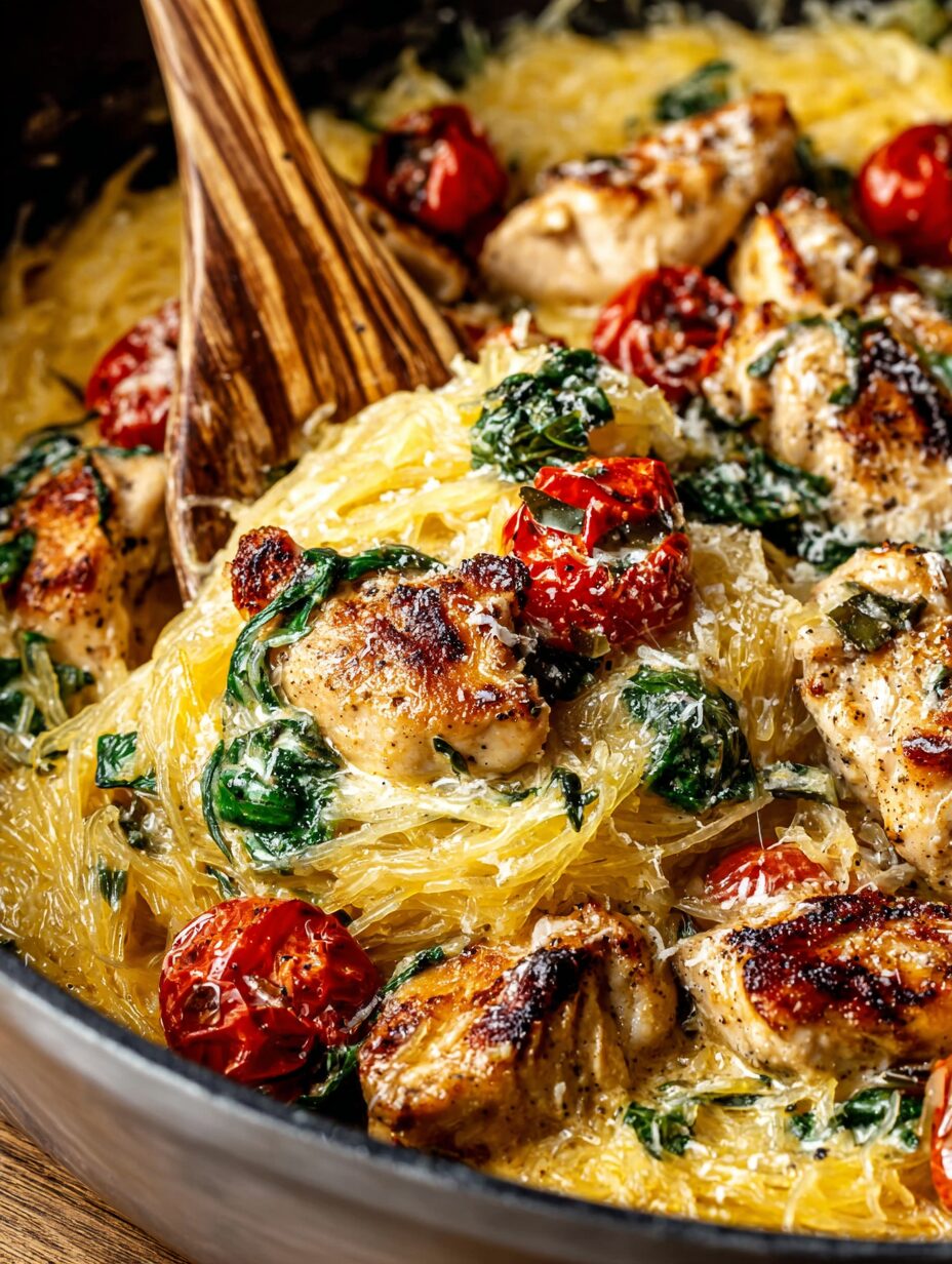 Tuscan Chicken and Spaghetti Squash Recipe