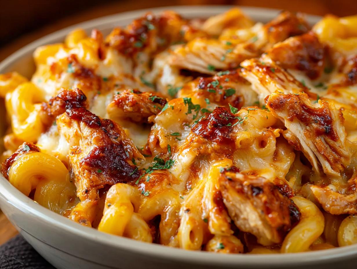 Amazing BBQ Chicken Mac and Cheese