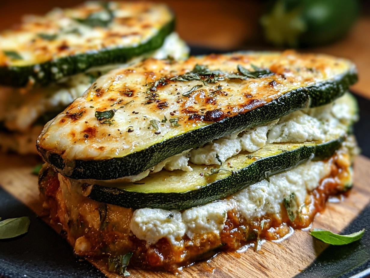 Layered Zucchini Ricotta Melts: 15 Min Prep - Layered Zucchini Ricotta Melts - additional detail