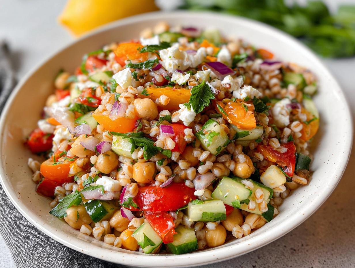 Delicious Mediterranean Barley Salad in 35 Mins