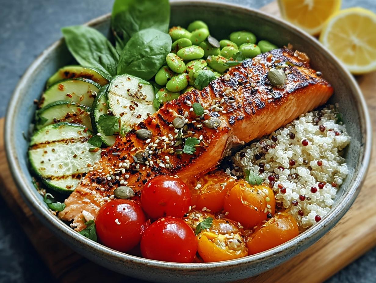 Mediterranean Salmon Bowl: 1 Flavorful 30-Min Meal - Mediterranean Salmon Bowl - additional detail