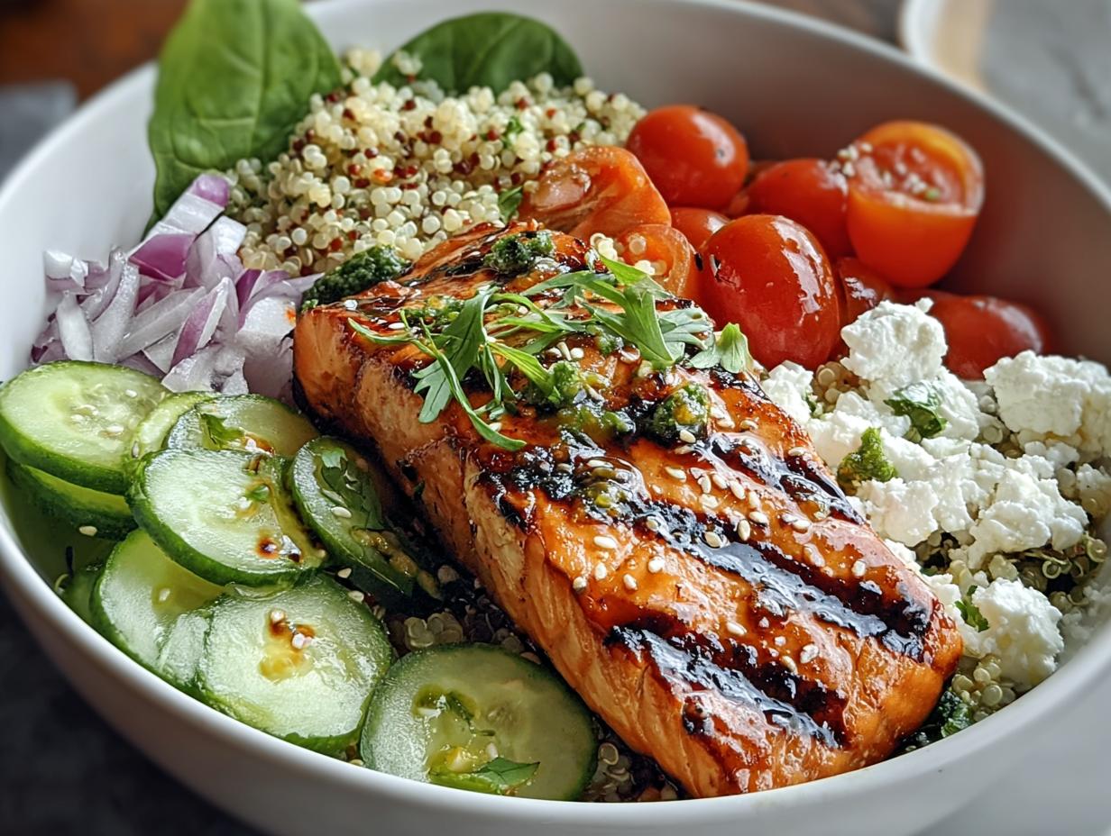 Mediterranean Salmon Bowl: 1 Flavorful 30-Min Meal