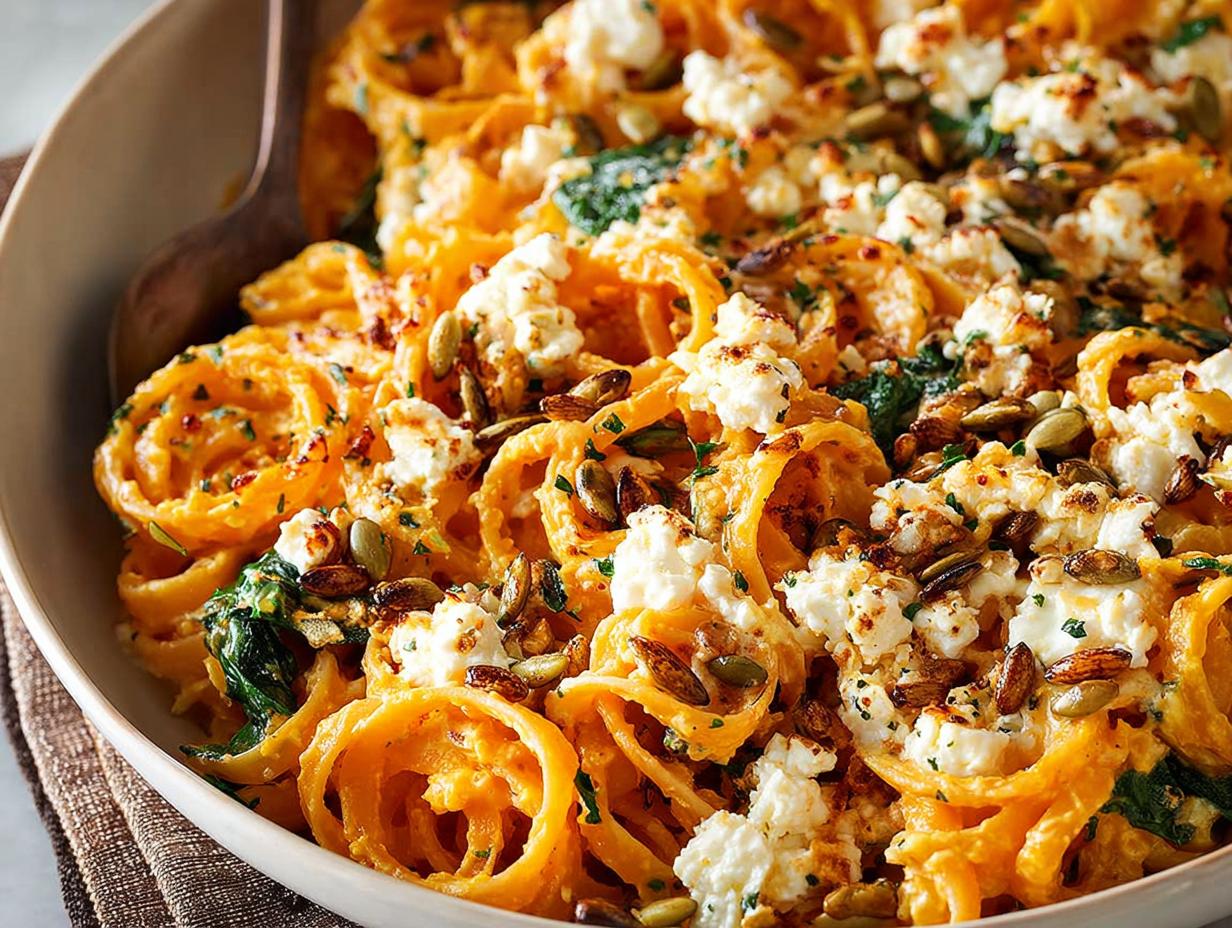 Amazing Pumpkin Feta Pasta Recipe - Creamy Pumpkin Feta Pasta with Sage