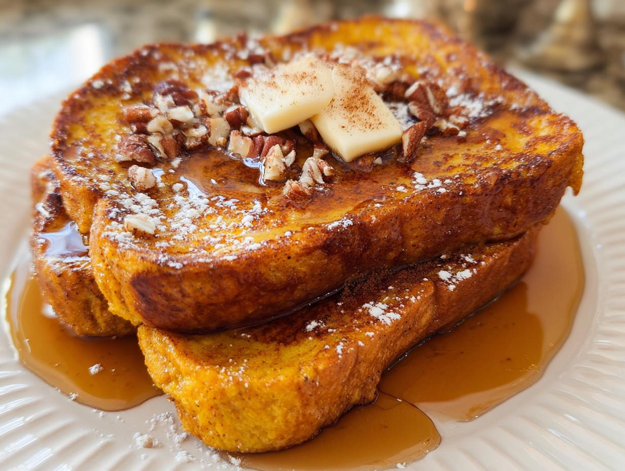Pumpkin French Toast: A 1-Bowl Fall Treat - Pumpkin French Toast - additional detail