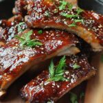Sticky Honey Garlic Ribs