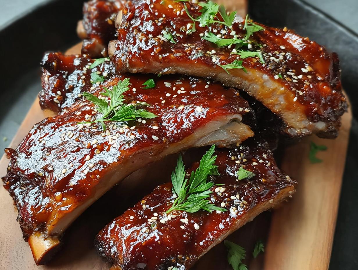 Sticky Honey Garlic Ribs