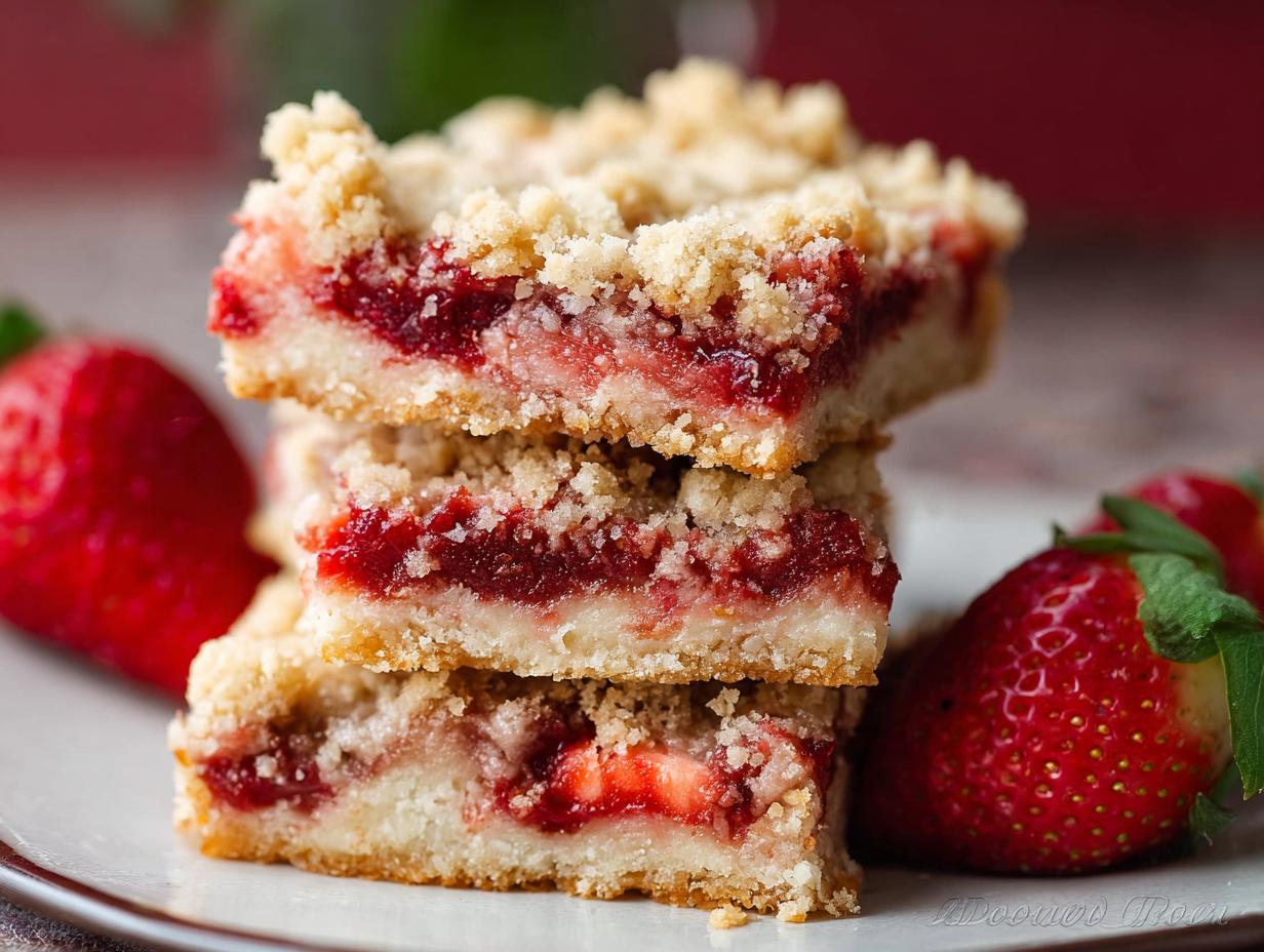 Amazing Strawberry Crumb Bars: 30-Minute Treat - Strawberry Crumb Bars - additional detail